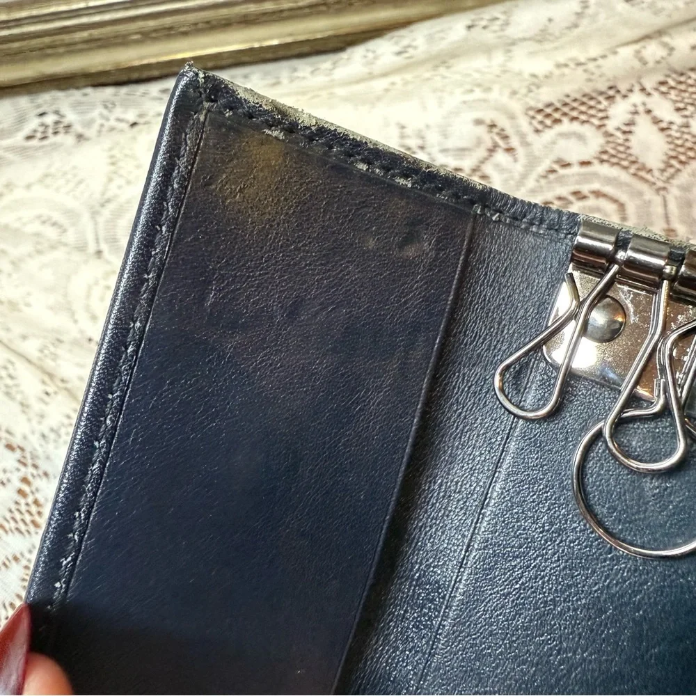 Gucci Navy Blue Sherry Line Key Holder - Picture 7 of 9